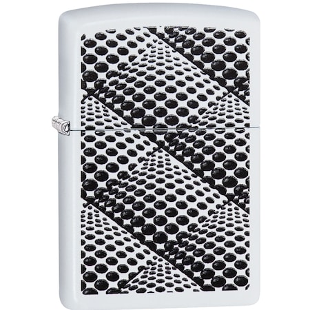Zippo 2019 Zippo White Matte Dots And Boxes ZIP-29416